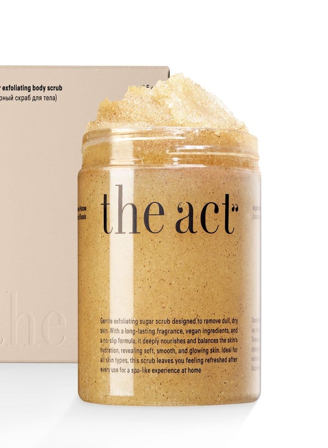 THE ACT Sugar Exfoliating Body Scrub – Natural Body Polish for Smooth Skin – Gentle Skin Care with Shea, Almond, Macadamia, Green Coffee, Vegan – Self Care Gift for Women - Image 1